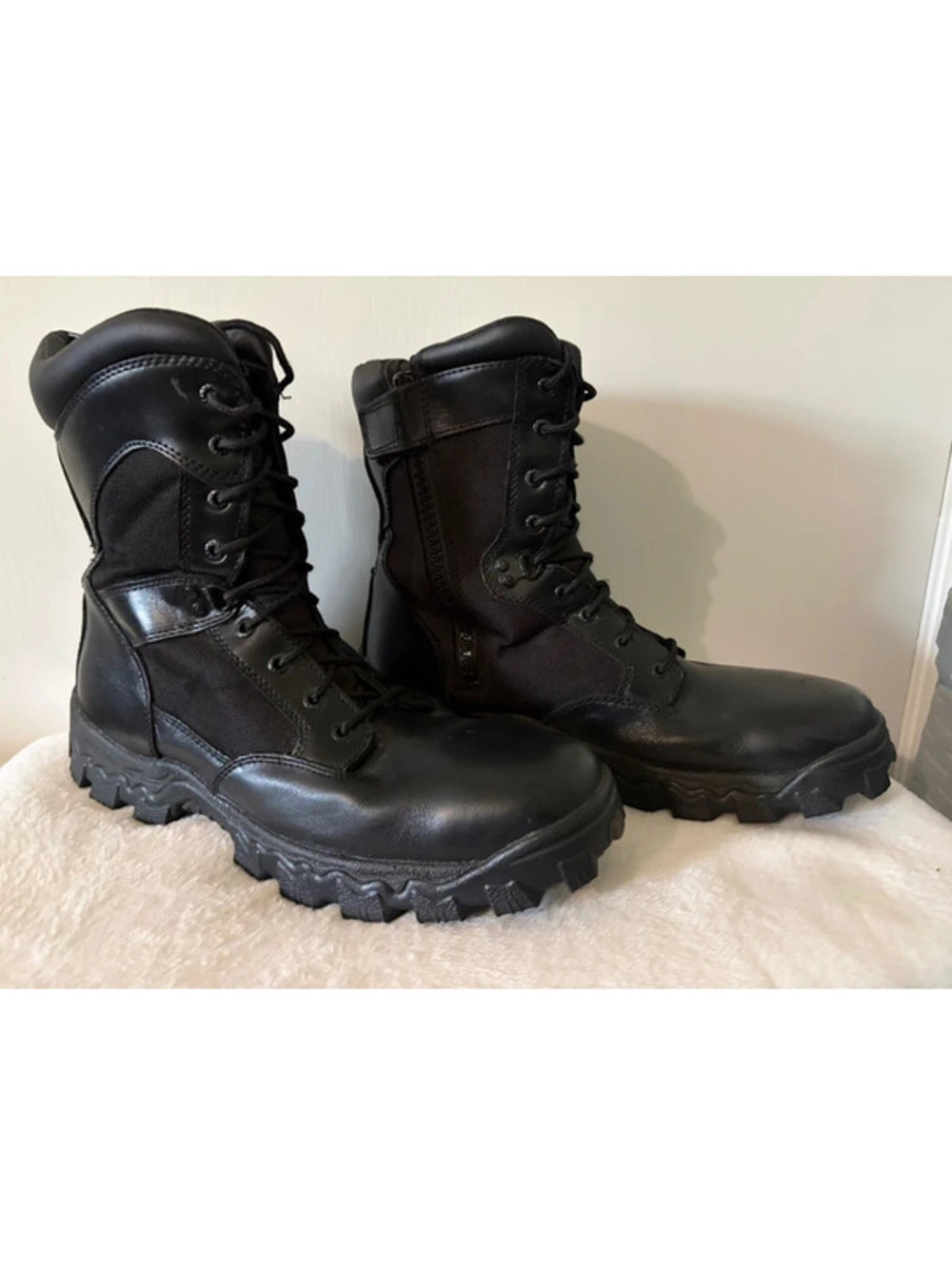 Rocky Alpha Force Boots Mens 13M Black 8" Waterproof Tactical Side Zip NWOT